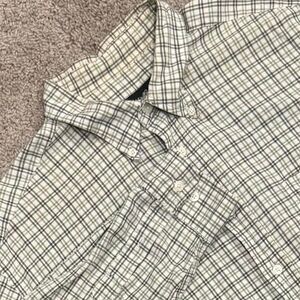 Eddie Bauer Green Plaid Men's XL Button Up Shirt